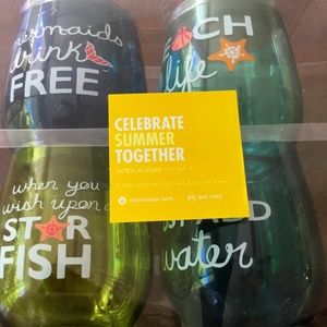 4PC set Acrylic Stemless Wine Glasses bpa free